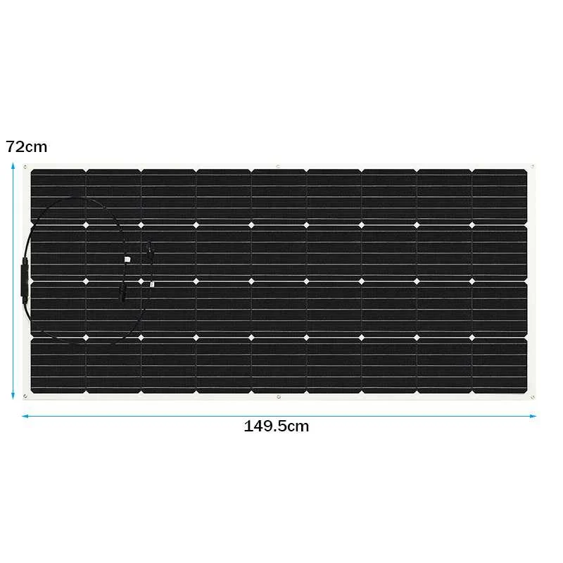 Полу-эластичная Панели солнечные 120 W/150 W/200 W/300 Вт 18В 36В USB солнечных батарей DIY модуль открытый разъем Батарея Зарядное устройство для лодки RV