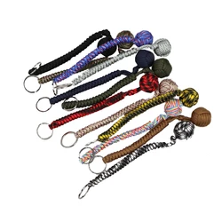 Boule en acier pour filles, 1 pièce, Protection de sécurité extérieure, poing de singe, porte clé d'auto défense, lanière de survie, fenêtres cassées 