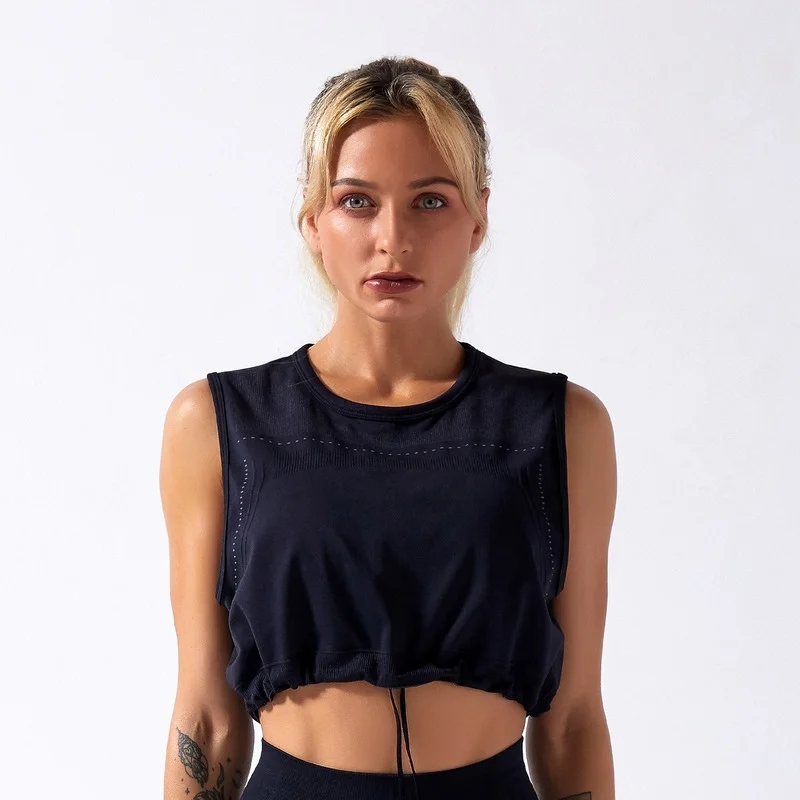 2021 European and American Popular New Seamless Sportswear Sleeveless Tops, Fitness Clothing Ladies Fashion