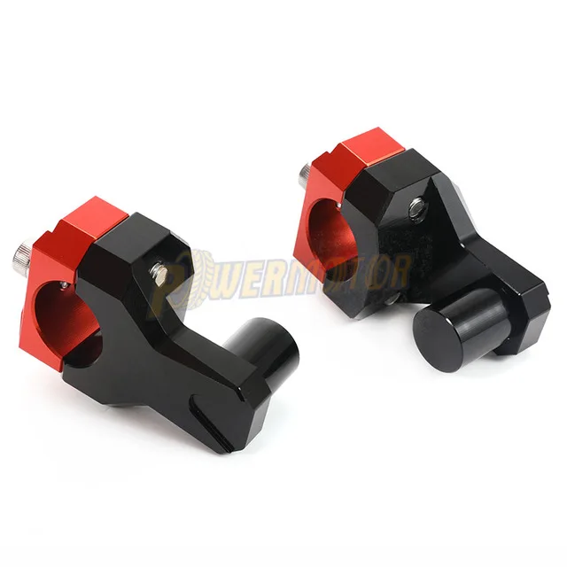 Orange Universal CNC Aluminium Motorcycle Clamp Raised Riser HandleBar Clamp Riser Fat Bar Clamp Riser For 22mm or 28mm MX Motocross - Цвет: Orange