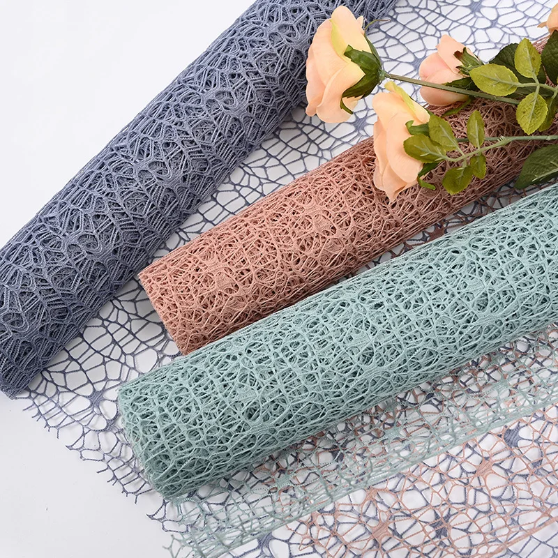 Buy Lsthometrading 1pcs Net Yarn Gauze Flower Packaging DIY Decorative  Bouquet Craft Paper Gift Packaging Mesh Flowers Wrapping Paper