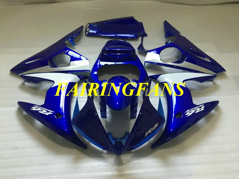 Мотоцикл обтекатель комплект для YAMAHA YZFR6 03 04 05 YZF R6 2003 2004 2005 YZF600 Белый Синий Обтекатели кузова+ подарки YJ40