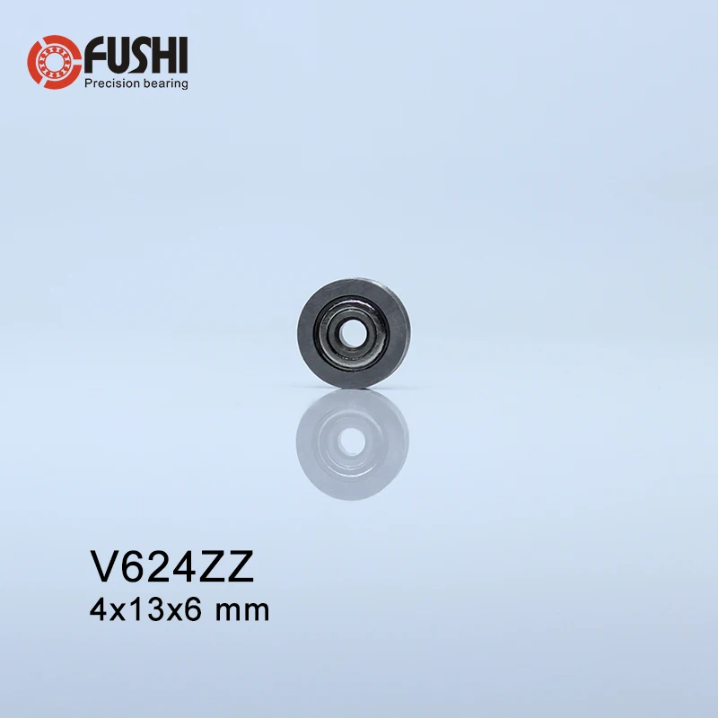 V624ZZ (10 шт.) уплотненный шариковый подшипник с V-образным пазом 4x13x6 мм 624VV
