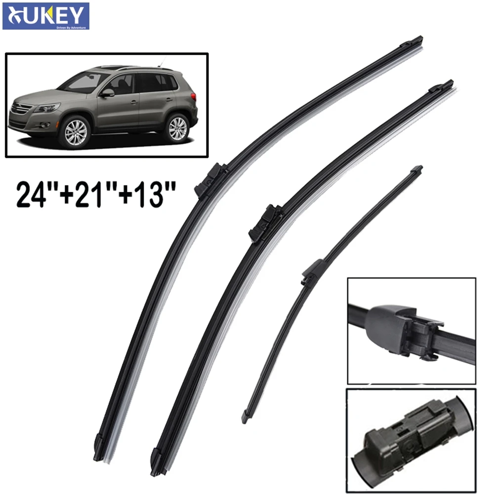 Xukey 24" 21" 13" Wiper Blades For VW Tiguan 2007 2008 2009 2010 2011