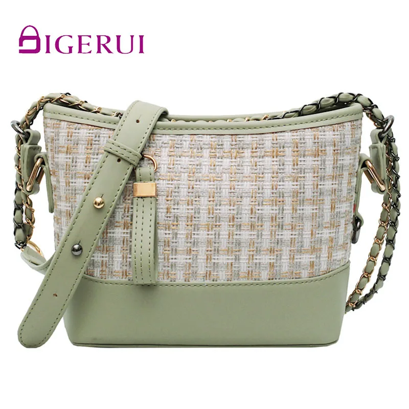 

DIGERUI Bags For Women 2019 High Quality Handbag Wild Messenger Bag Woven Chain Bag Fashion Casual Crossbody Bags For Women