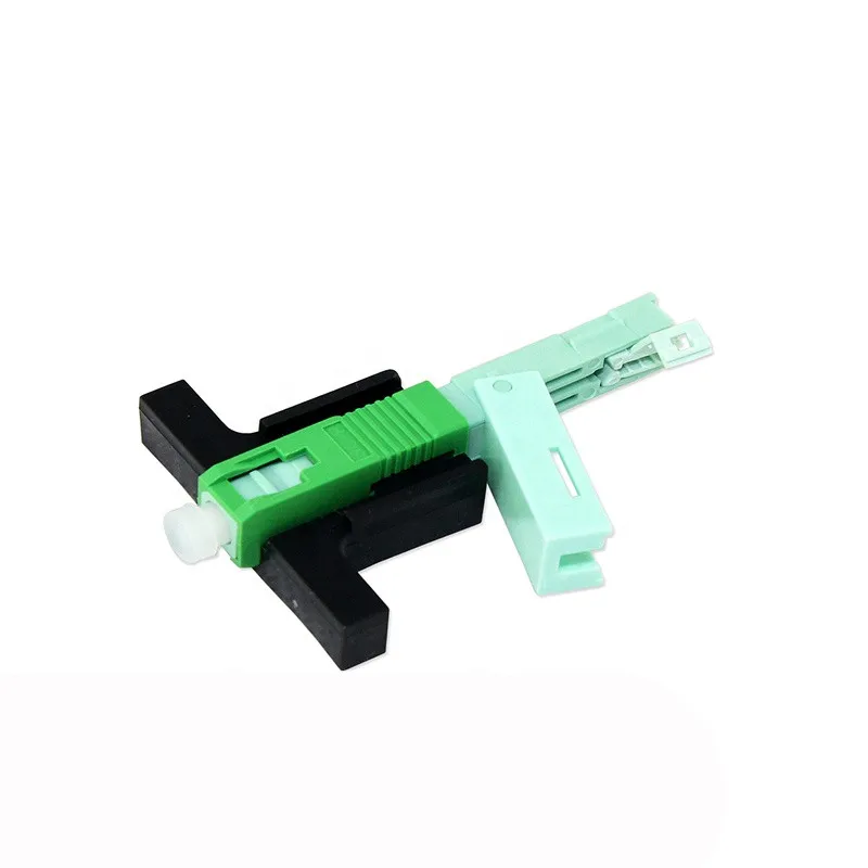 

100 PCS/lot SC/ APC Fast Connector Single-Mode Connector FTTH Tool Cold Connector Tool Fiber Optic Fast Connnector 53mm
