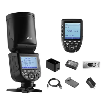 

Godox V1S Camera Flash Speedlite Speedlight Round Head Wireless 2.4G Fresnel Zoom for Sony Cameras+XproS TTL Wireless Trigger