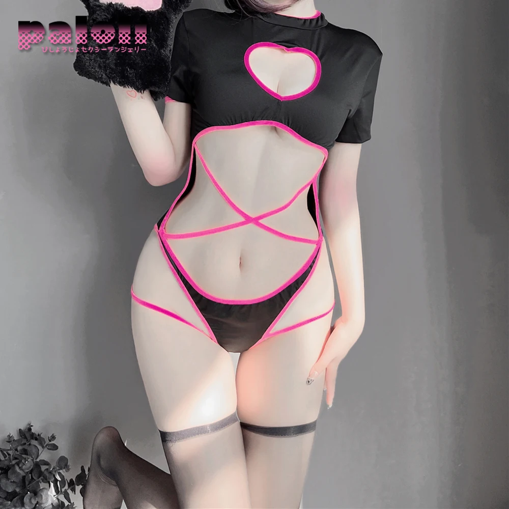 Black And Pink Bunny Cosplay Costumes pic