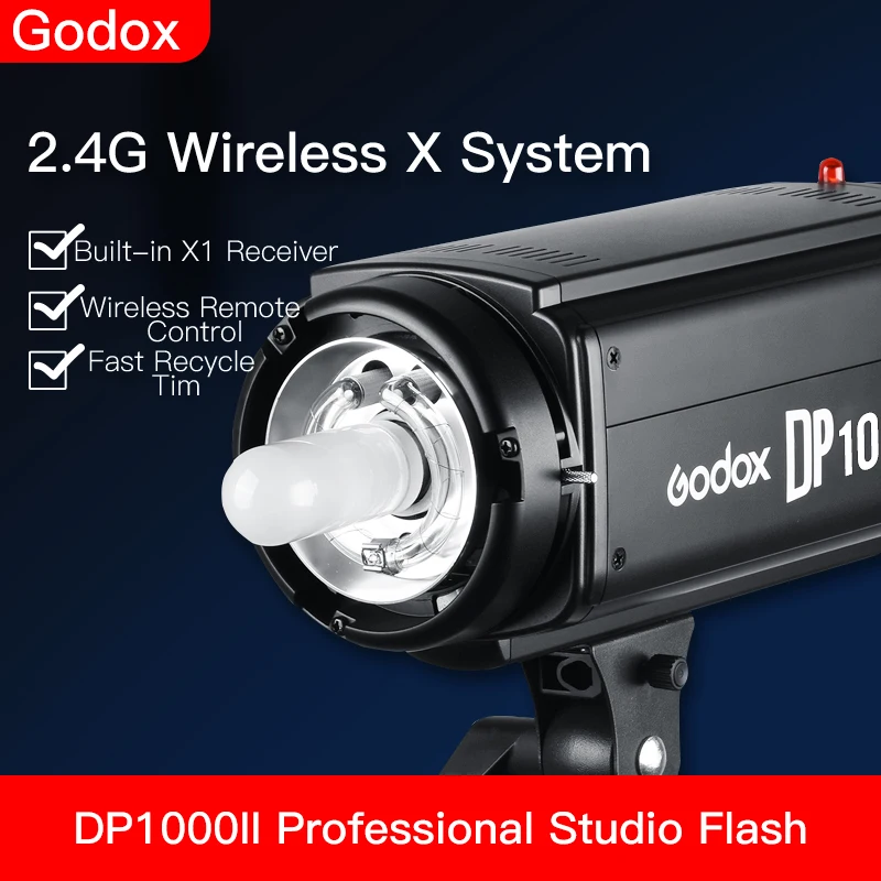US $399.00 Godox DP1000II 1000Ws GN92 Professional Studio Strobe With BuiltIn Godox 24G Wireless X System Offers Profession Shooting