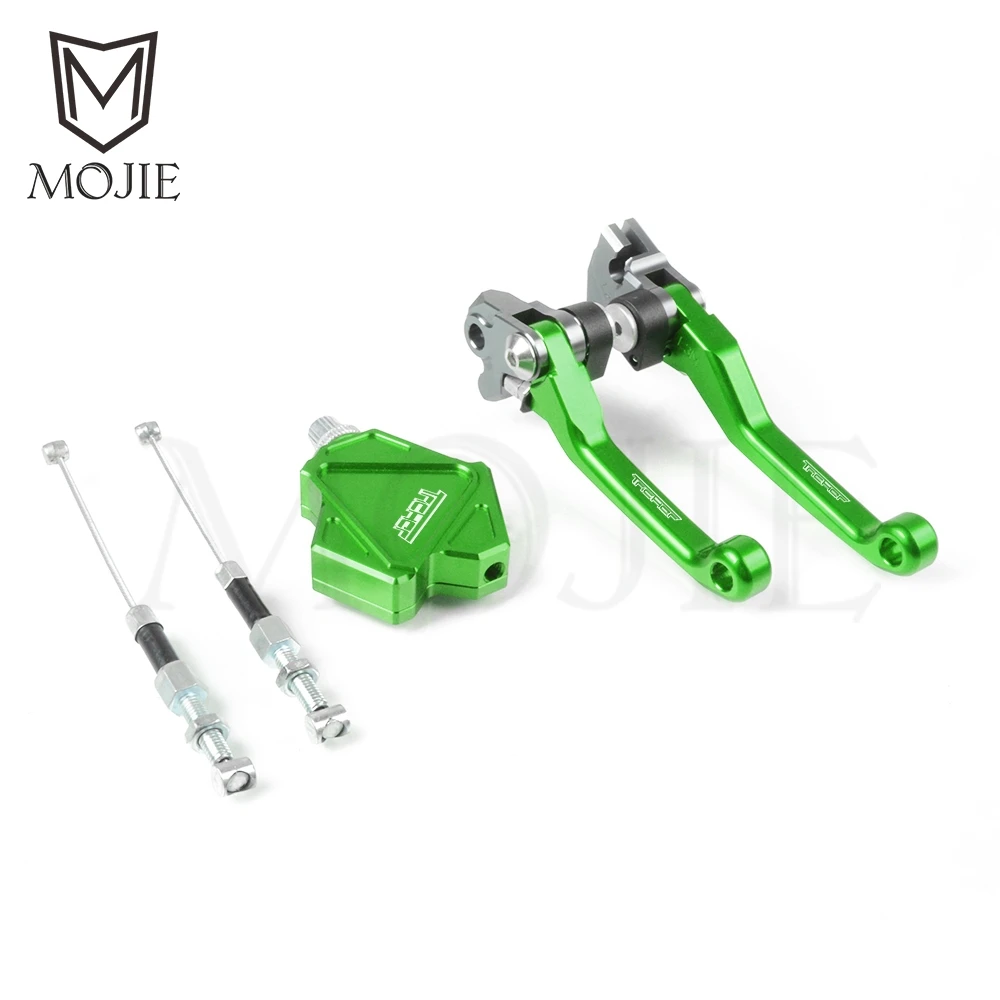 Для YAMAHA XG 250 XG 250 TRICKER 2004- для мотокросса с ЧПУ Pivot Brake Stunt рычаг сцепления легко тянет кабельная система мотоцикла - Цвет: TRICKER 04-17 Green