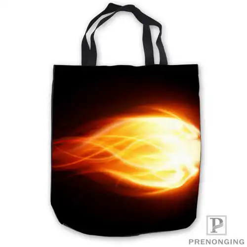 

Custom Canvas Art FlameTote Shoulder Shopping Bag Casual Beach HandBag Daily Use Foldable Canvas #180713-03-6..