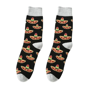

Breathable Casual Accessories Gift Printed Cotton Blend Summer Cartoon Soft Fashion Comfortable Middle Tube Men Socks Sports