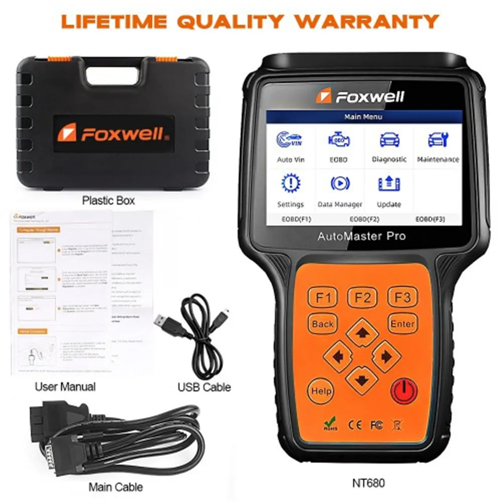 Foxwell NT624 AutoMaster Pro все делает системный Сканнер| |