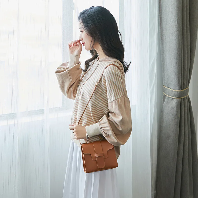 

Cross-body Bag Women's 2018 Autumn New Style Korean-style Versitile Fashion Simple Square Sling Bag Handbag Shoulder Bag