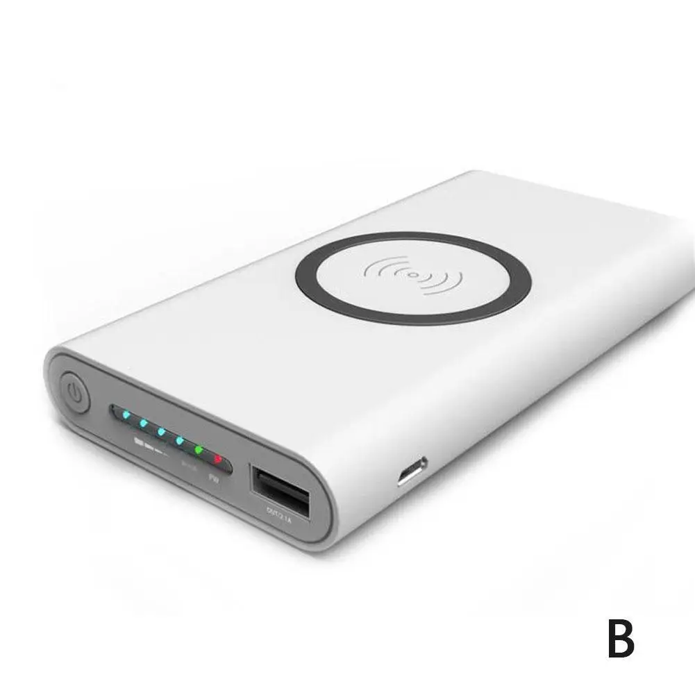 Чехол для внешнего аккумулятора беспроводной портативный двойной USB без