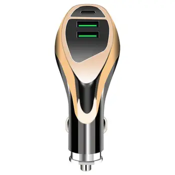 

Abs+Pc Car Charger Dual Port Usb3.1A 3.6A Fast Charge Qc3.0 Car Charger Pd18W Flash Charging Car Charger