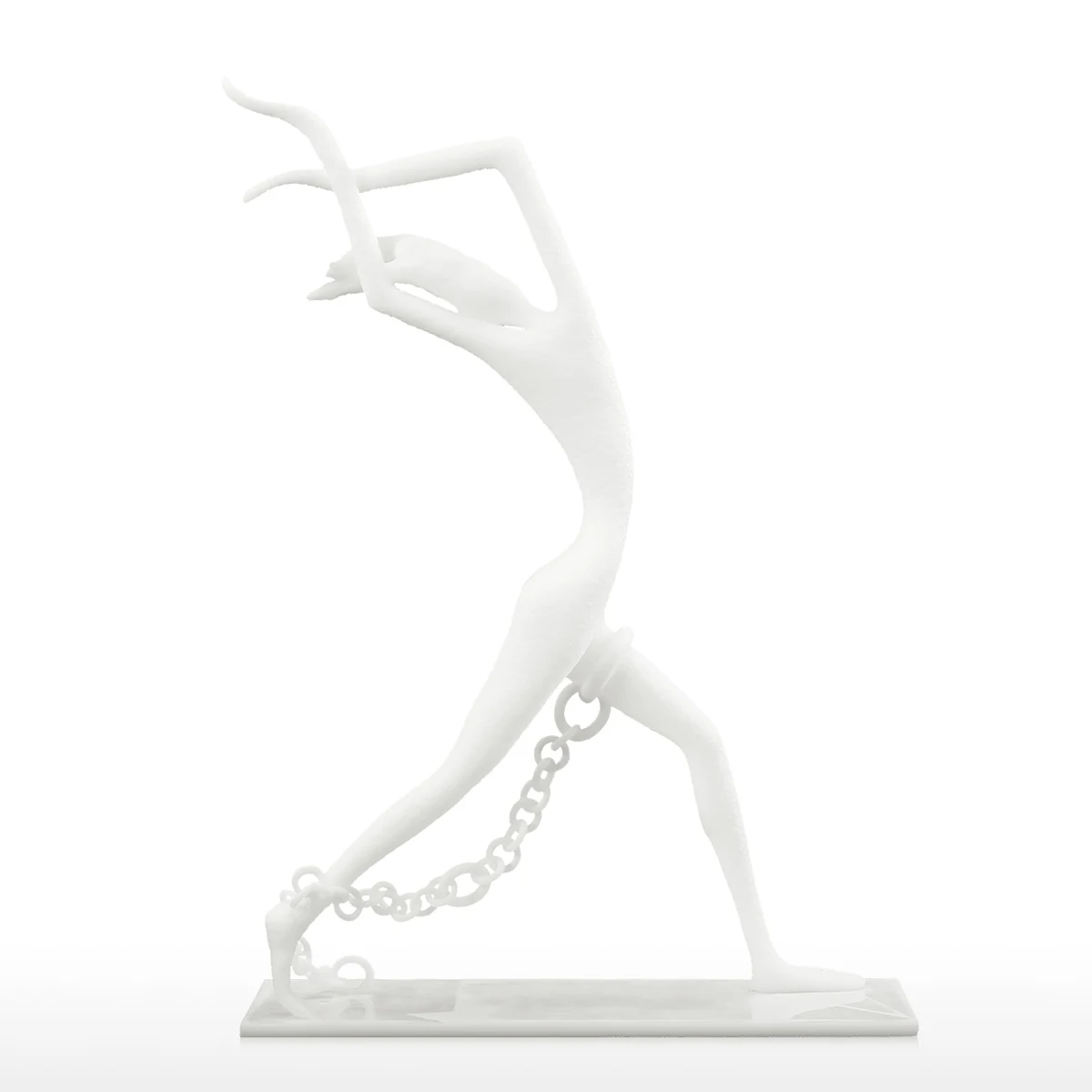 

Hot 3D Printed Sculpture Bounded Person with Chain Abstract Sculpture Statue Human Figurine Office Home Decor Photosensitive Res