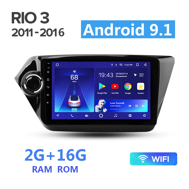 

For kia rio 3 4 2011 2012 2013 2014 2015 Car Multimedia Video Player Radio Navigation GPS Android 8.1/9.1 No 2din 2 din 9" 47