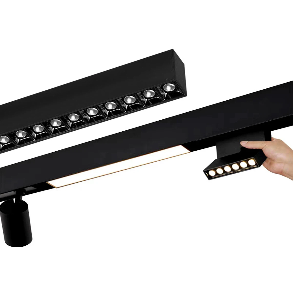 35 Modern Recessed Magnetic Track Lights design led Lamp Magnetic Rail Ceiling System Indoor Track Lighting Spot Rail Spotlights