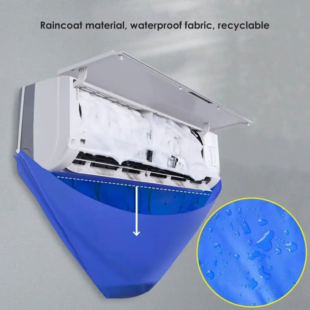 Waterproof Cleaning Cover with Drain Outlet Dust Washing Protector Bag for Household Air Conditioner Cleaning Tools free size blanc FADDARE Air Conditioner Water Bag 