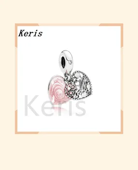 

100% 925 silver sterling 1:1 796459en28 Love makes a family hang original female fashion free freight jewelry