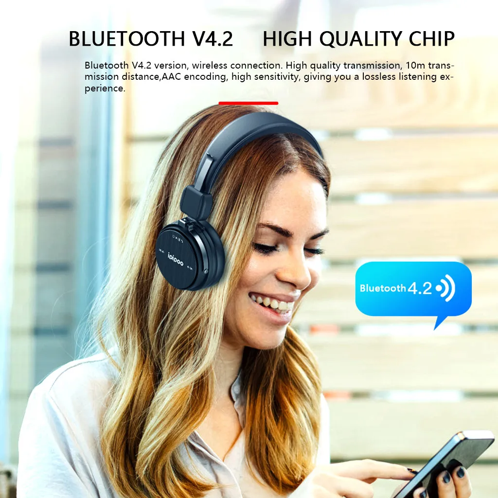 400mA наушник емкость аккумулятора беспроводные наушники Bluetooth V4.2 Джерри гарнитура шумоподавление над ухом с микрофоном
