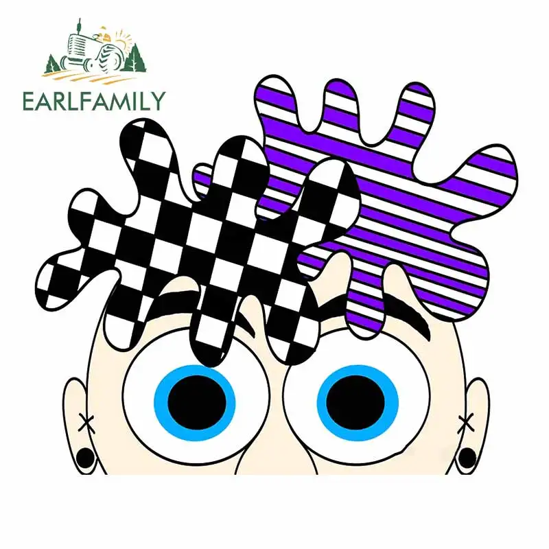 EARLFAMILY 13cm x 11cm dla Razy włosy Goofy Punky Cartoon naklejka wodoodporna odporna na zarysowania naklejki samochodowe dekoracja lodówki
