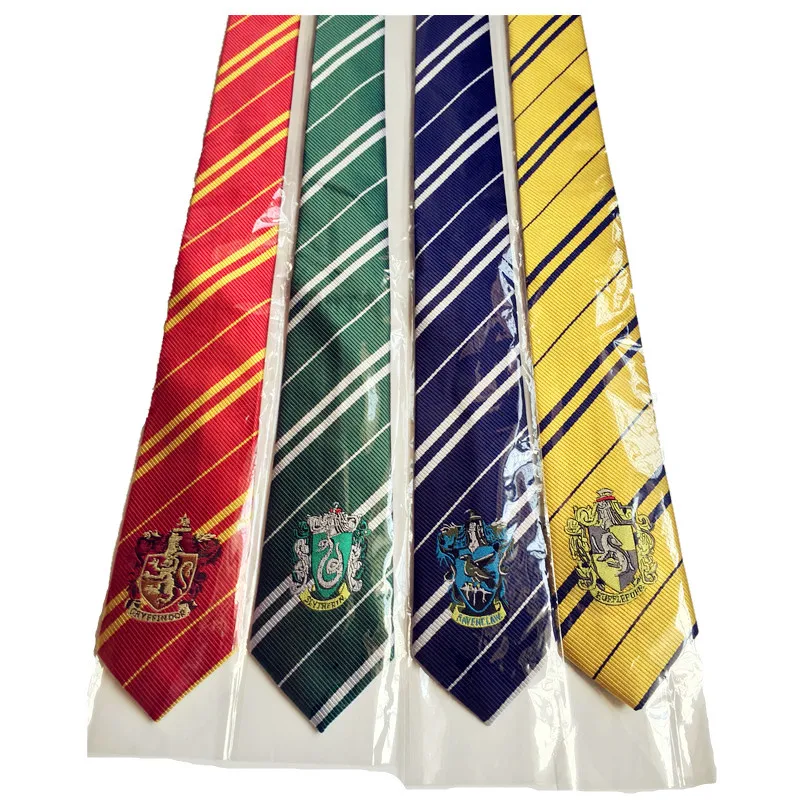 4 цвета галстук Гриффиндор/Слизерин/Hufflepuff/Ravenclaw галстук галстуки маскарадные костюмы рождественские подарки