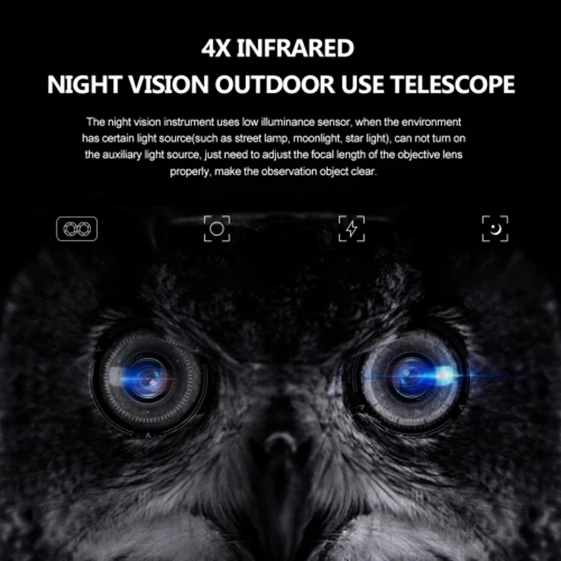 FULL-NV0435 4X Infrared Night-Vision Outdoor Use Monocular Telescope