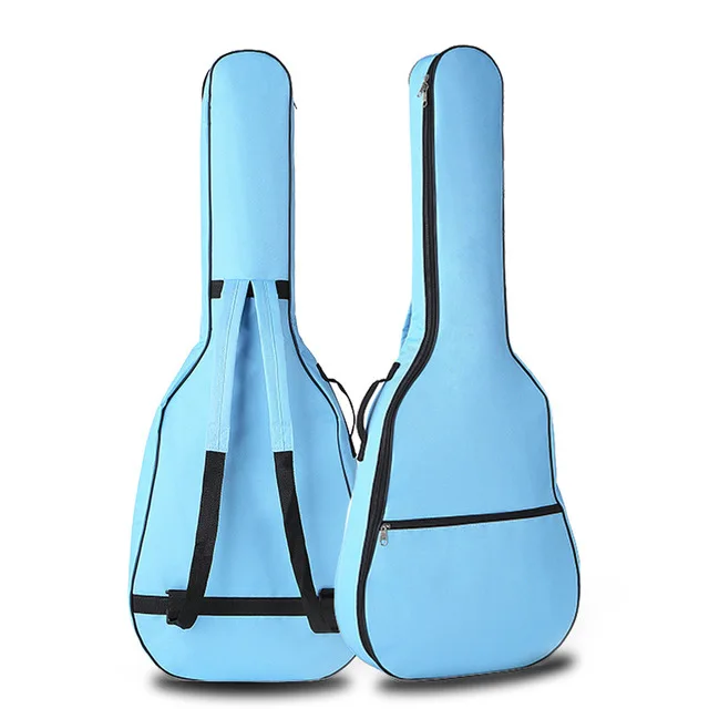 P10 Blue 40/41 дюймов Ткань Оксфорд Акустическая гитара Gig сумка водонепроницаемый рюкзак 5 мм Хлопок двойные лямки мягкий чехол - Цвет: P10 Blue