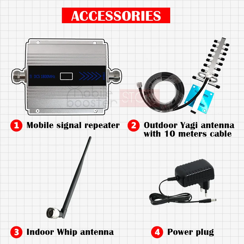 

LTE DCS 4G Signal Booster 4g cellular booster gsm 1800 2G/4G signal amplifier mobile booster cellular signal booster + antenna