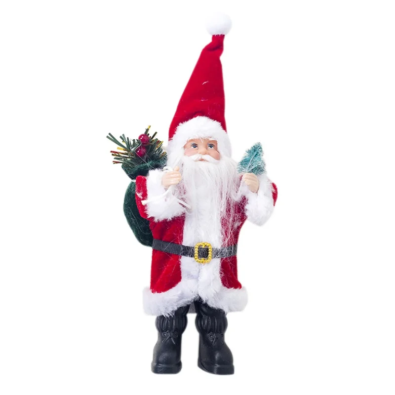 

Standing Santa Claus Doll Figurine Collection Christmas Ornament Holiday Gift Table Decoration