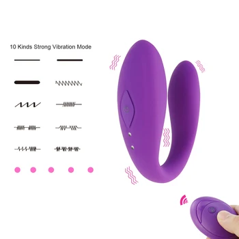 

Wearable Vibrating Panties Dual Motor U Shape G Point Stimulator Remote Control 10 Speed Wireless Massager for Couple's Play