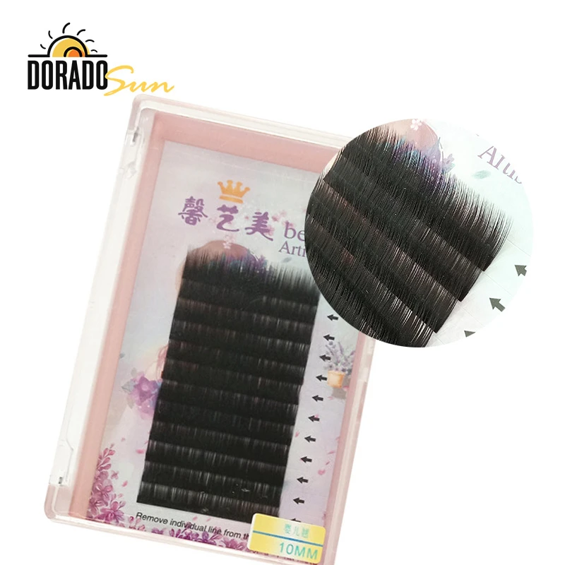 

Doradosun Faux Mink Fake Eyelashes Extension Soft Fiber Baby Curl Natural Grafting False Eyelashes Individual Lashes