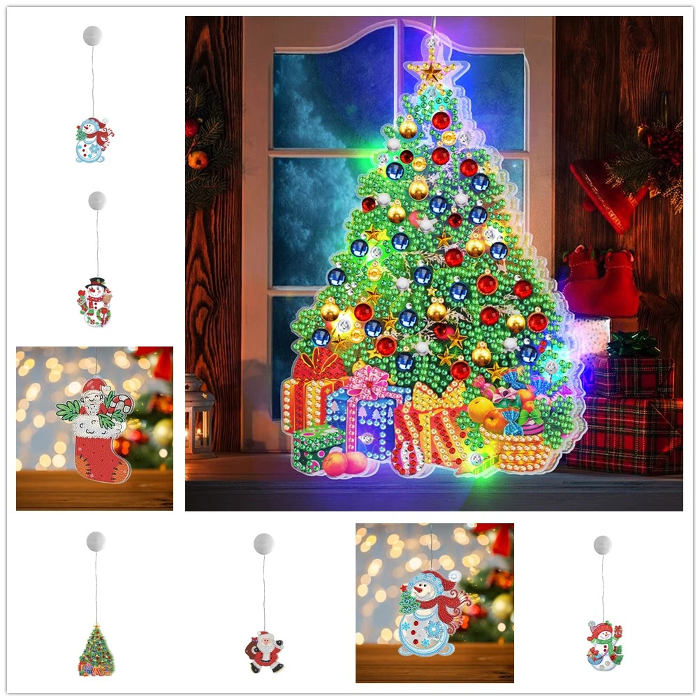 New Christmas Diamond Painting Keychain Ornaments DIY Hanging Diamond Art  Acrylic for Kids Christmas Crafts Family Decor Toys - AliExpress