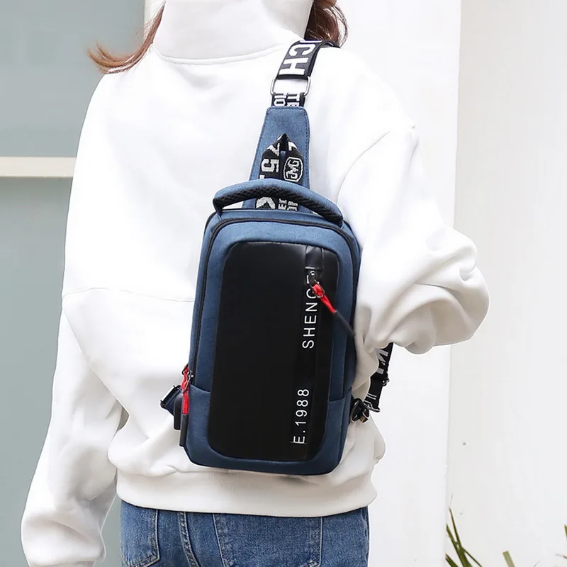 

Litthing Men Crossbody Bags Messenger School Male Sling Chest Bags For Work Water Resistant Travel Cross Waist Shoulder Bag