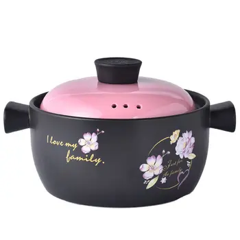 

Ceramic Pot Casserole Cooker Soup Gas Household Ceramic Stone Pot Fire Heat Resistant High Temperature Jar Soup Porridge Pot