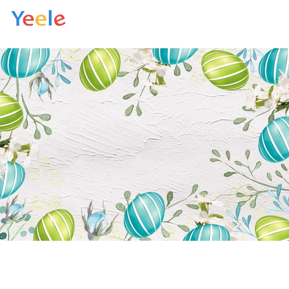 

Yeele Happy Easter Day Egg Spring Grunge White wall Photography Backdrops Personalized Photographic Backgrounds For Photo Studio