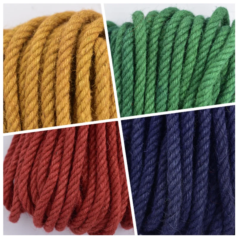 6mm Colored Jute Twine Rope for Crafts Gift Wrapping Packing
