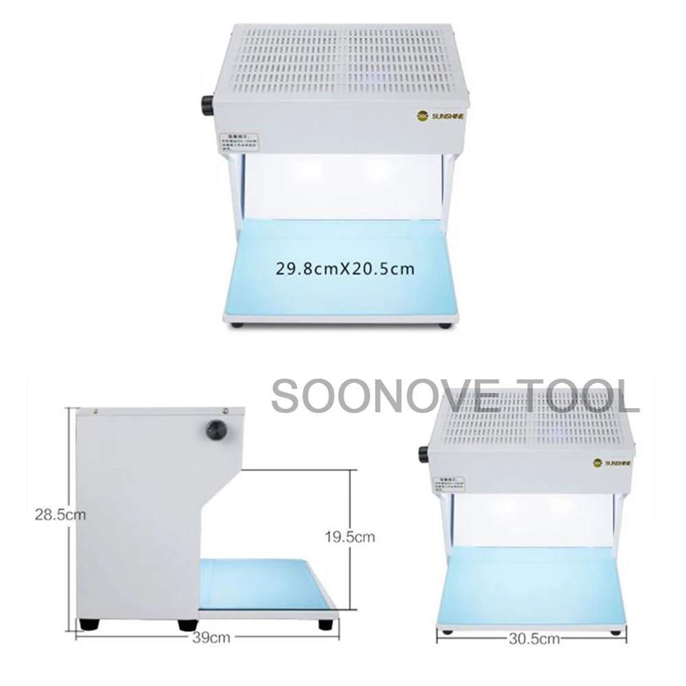 SS-917B без пыли портативная Рабочая скамейка с защитой от пыли комната для очистки телефона сменный экран для восстановления и ремонта чистая верстак