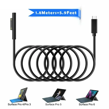 

NEW For Microsoft Surface Pro 4 6 5 3 go Charger Power Supply Type C PD Fast Charging Cable 15V For Surface Pro 3/4/5/6/GO