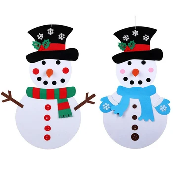 

DIY Christmas Tree Snowman with Ornaments Fake Christmas Tree Kids Toys Christmas Party Decoration New Year