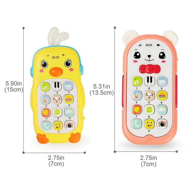 5 Styles Electronic Toy Kids Musical Mobile Phone Sound Lighting Teether Telephone Educational Learning Toys Baby Infant Gift 2