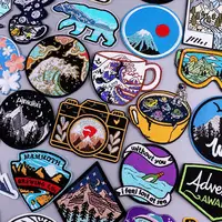 Shop Online for Pulaqi Mountain Waves Patch: Nature Travel & Camping Fusible Appliqué - Image 2