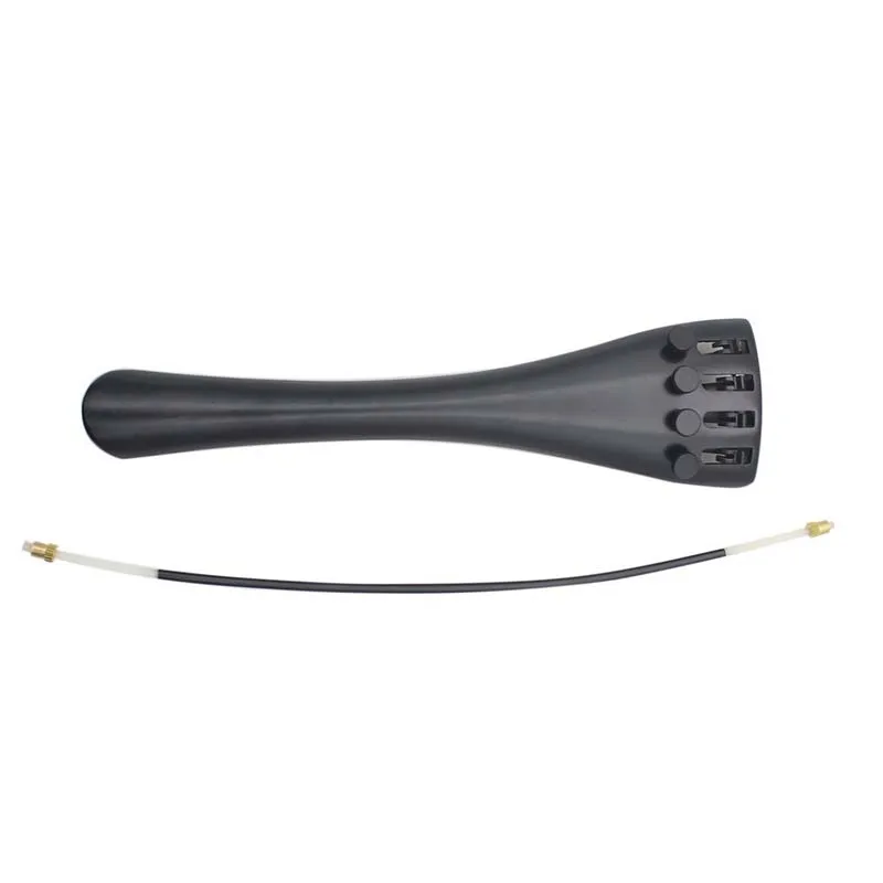4/4 Cello Tailpiece with 1pcs Tailgut Tailcord 4 Fine Tuners Aluminum Alloy Durable Strong