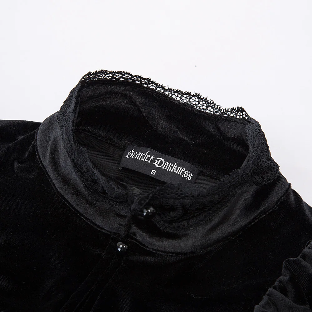 Winter Coat Female Gothic Plus Size Outwear SD Women Stand Collar Coat Vintage Gothic Steampunk Long Sleeve Button Placket