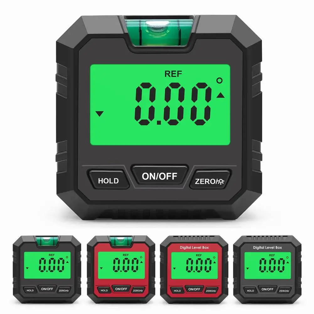 4*90° Digital Level Protractor Inclinometer Magnetic Base Digital Angle Gauge with Backlights Level Tester Measuring Tools New