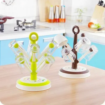 

Cup Drain Rack Tree Shape Wine Glass Holder Mug Organizer Kitchen Sink Accessories GQ999