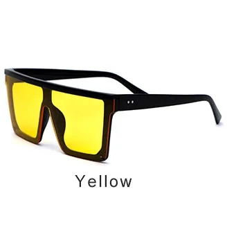 Yellow Квадратные негабаритные мужские солнцезащитные очки для женщин Новое поступление модные градиентные солнцезащитные очки для вождения для мужчин UV400 Gafas De Sol 2040 - Цвет линз: Yellow