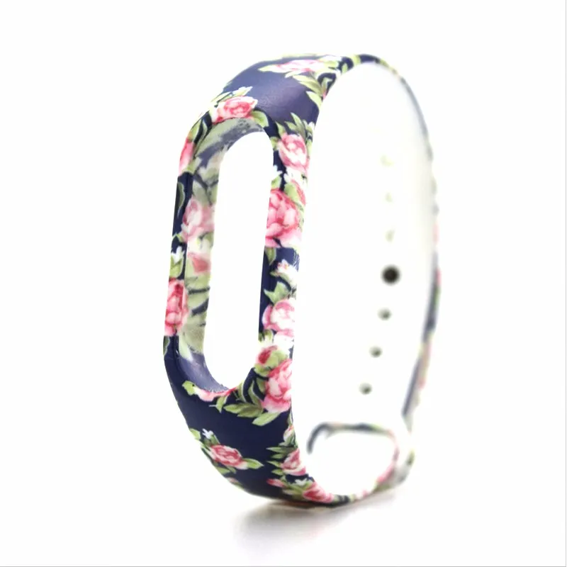 Красочные разнообразные цветы mi band 2 ремешок силиконовый Браслет замена mi band 2 ремни для xiaomi Fashion